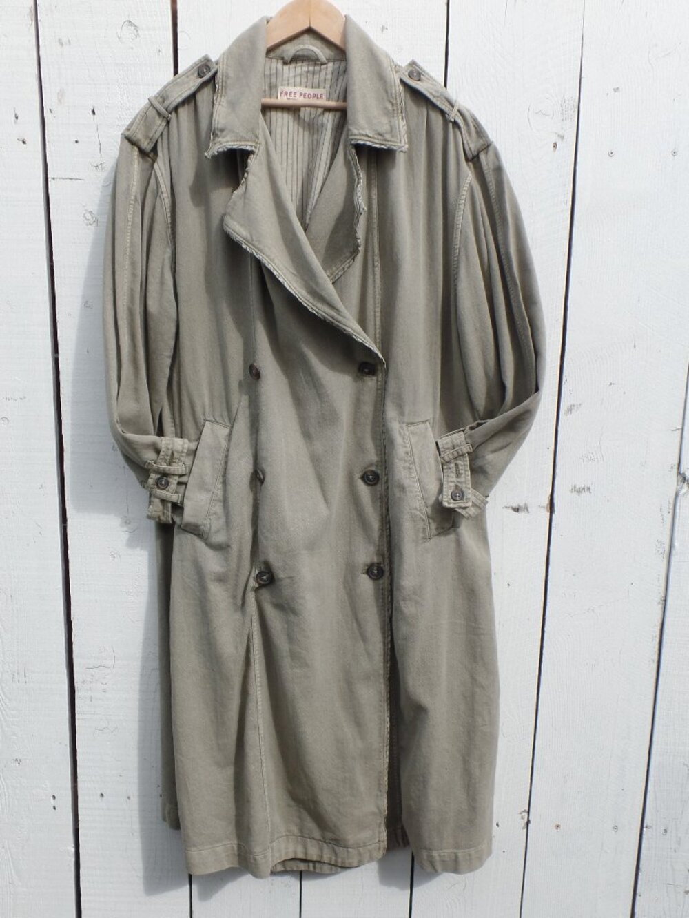 Free People Time's Up Trench Coat LARGE NWOT - Picture 7 of 11